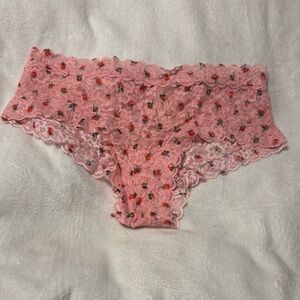Victoria's Secret Pink Lace Floral Cheeky Panty
